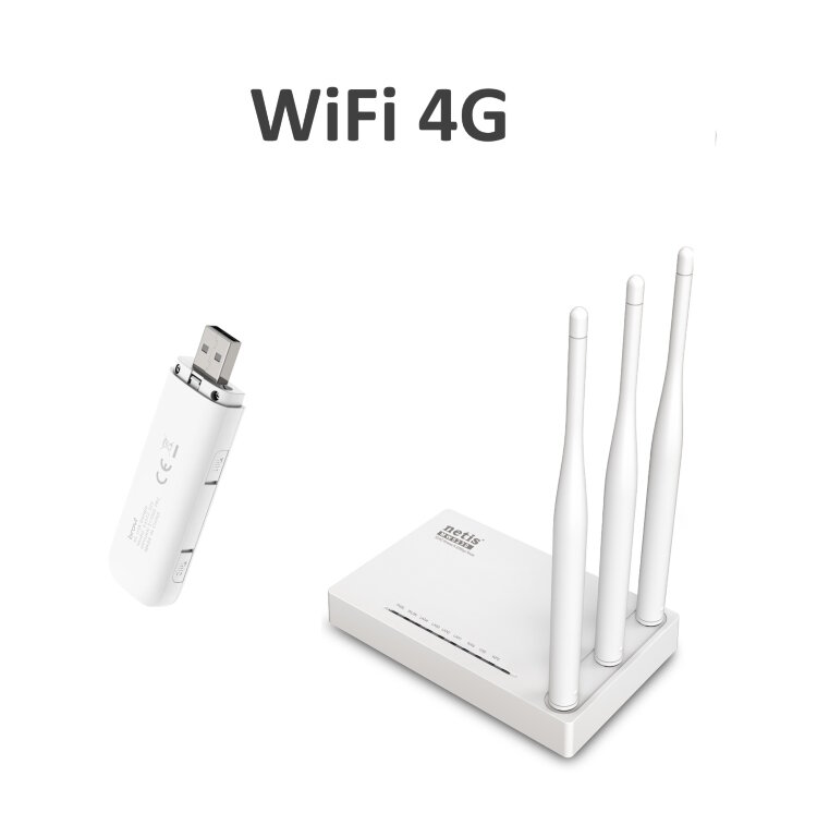 Комплект Netis 5230 WiFi + 4G модем Brovi E3372